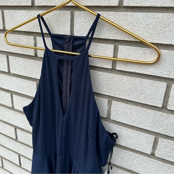 NWT Lulu’s Glamorous Grace Navy Blue Skater Dress - Picture 4 of 12